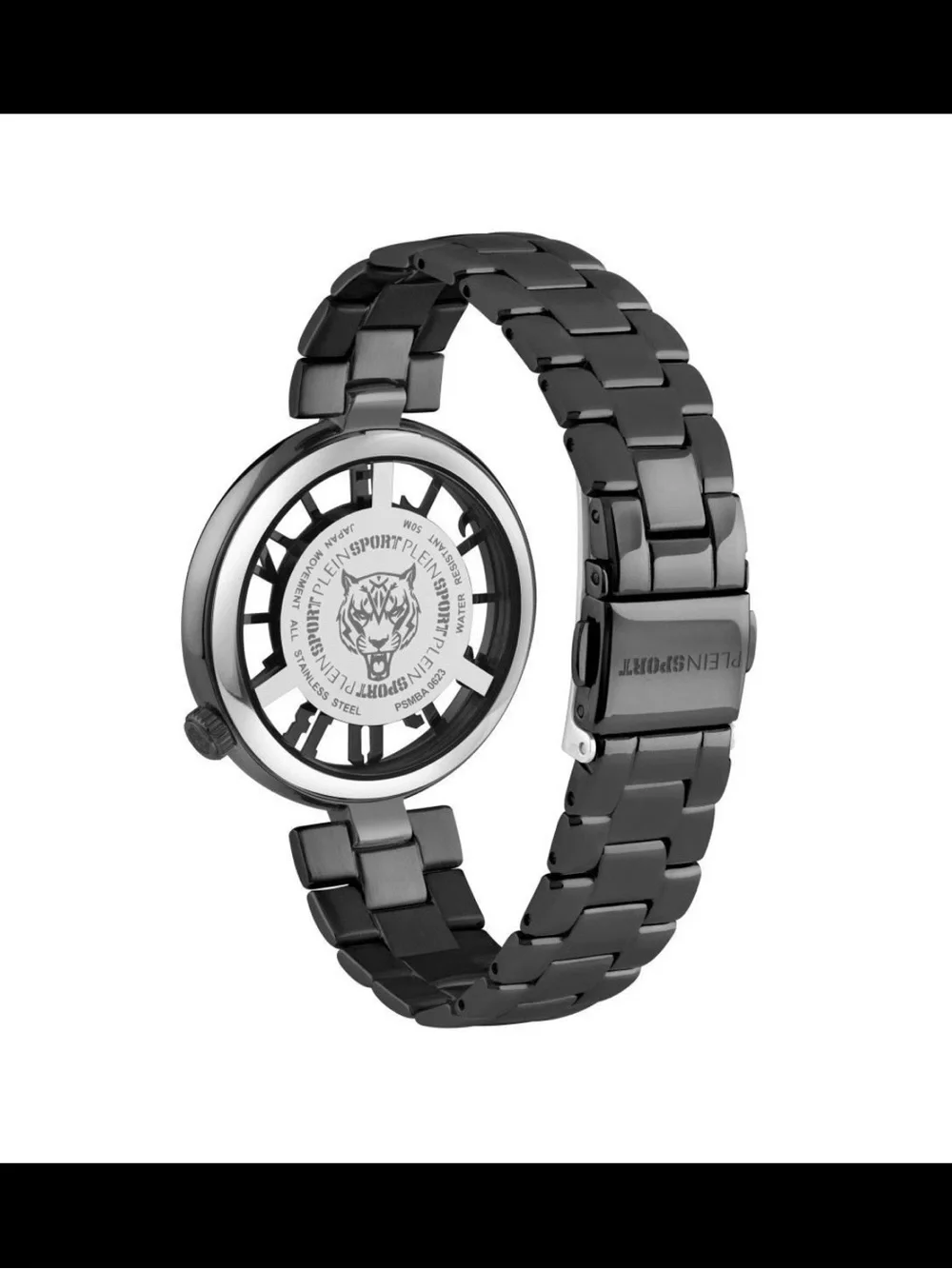 NWT Plein Sport Women’s Watch Analog Quartz TIGER LUXE PSMBA0623 Stainless Steel
